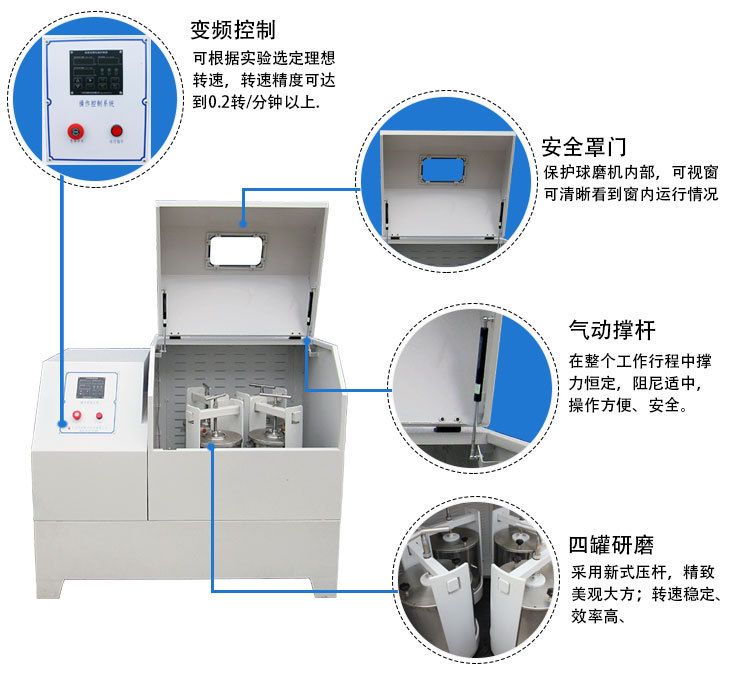 生產(chǎn)用臥式行星式球磨機(jī)